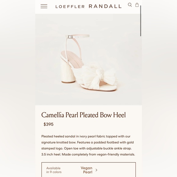 Loeffler Randall Camellia Pearl Bow Heel 3 inch - Picture 1 of 2